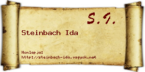 Steinbach Ida névjegykártya