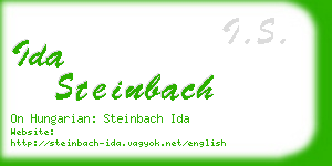 ida steinbach business card